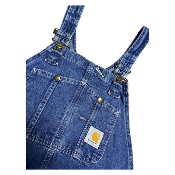 Carhartt Vintage 90s Y2K Denim Jean Work Overalls - Mens 36 x 32 - Picture 3 of 6